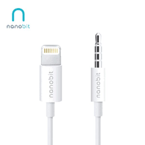 Adapter za slušalice Nanobit NB307 Lightning na AUX 1m