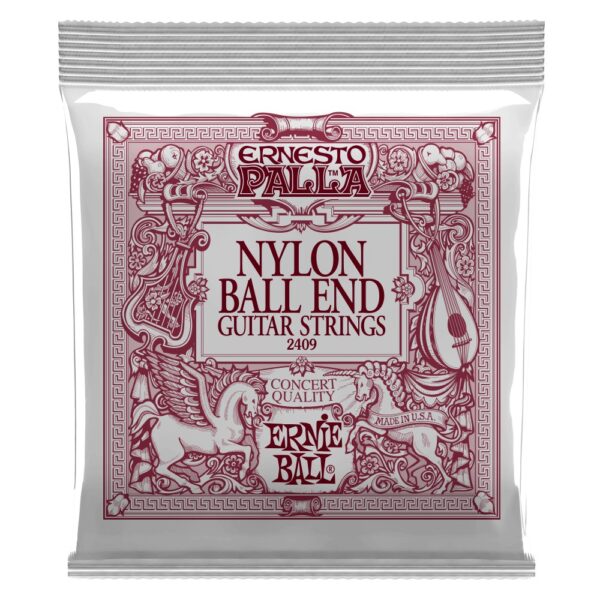 Ernie Ball 2409 Ernesto Palla Black Nylon Gold Ball End žice