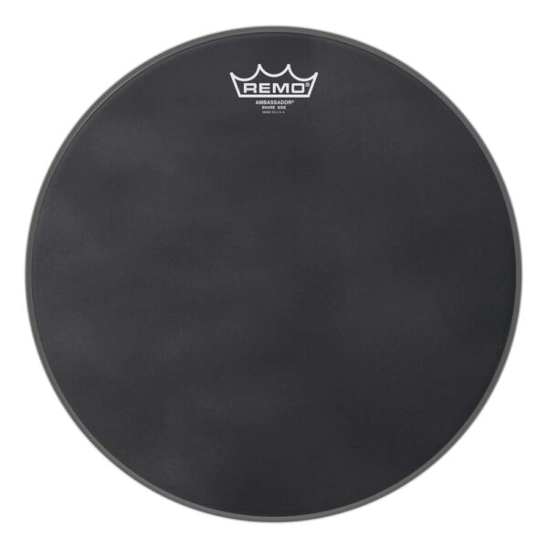 Remo Drum head Ambassador Black Suede Snare Side